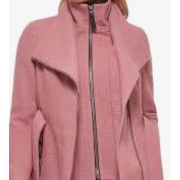 CALVIN KLEIN WOMEN'S WOOL BLEND COAT JACKET PINK - Picture 3 of 15